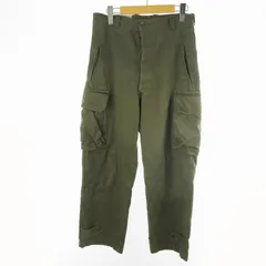 フランス軍 実物 M-47 M47 後期 フィールドパンツ 21 ミリタリー ユーロ ヴィンテージ カーゴパンツ ヘリンボーン カーキ コットン 40s 50s ボトムス