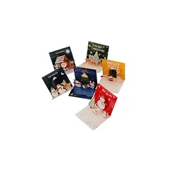 【迅速発送】tricolor クリスマス グリーティングカード 6枚入り クリスマスカード 立体 3D 封筒とシールが含まれています 1