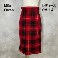 ユリリン 様専用　Mila Owen　ミラオーウェン　タイトスカート　チェック柄　ミディ丈〜ミモレ丈　Sサイズ　レディース　【B-3】