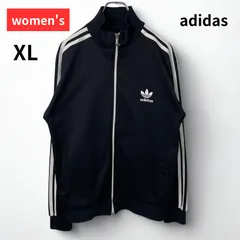 【即納】adidas アディダス トラックジャケット レディースXL ブラック トレフォイルロゴ 3ライン ジャージ