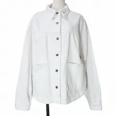 ザラ ZARA ホワイトデニムジャケット 上着 ストレッチ L 白 X