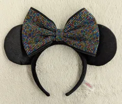 東京ディズニーリゾート カチューシャ ミニー(レインボードット/黒)