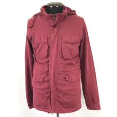 ciaopanic/チャオパニック★ミリタリーブルゾン/ジャケット【メンズL/赤/red】収納フード/アウター/Jumper◆BJ116-b<sale>