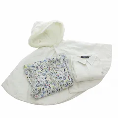 バーバリー ロンドン BURBERRY LONDON セリーヌ 3点セット ポンチョ ワンピース シャツ 長袖 ひざ丈 ノースリーブ 花がら 総柄 80 90 100 白 /JS ■GY14