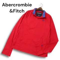 Abercrombie&Fitch アバクロンビー＆フィッチ ロゴ刺繍★ 裏起毛 長袖 ハーフジップ シャツ Sz.XXL メンズ 大きいサイズのサムネイル
