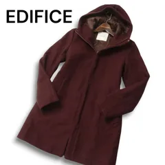 EDIFICE エディフィス 秋冬 メルトン ウール★ ジップ フーディー コート Sz.S メンズ