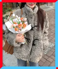 新品 レディース ボアジャケット トグルボタン ボアコート 冬 厚手 中綿入り ダッフルコート ファーコート 保温 上品 アウター【送料無料】