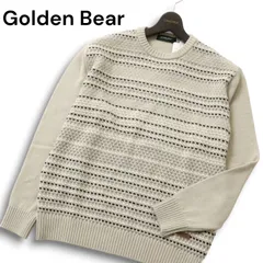 【新品 未使用】 Golden Bear ゴールデンベア 秋冬 ウール★ セーター クルーネック ニット Sz.M メンズ 日本製