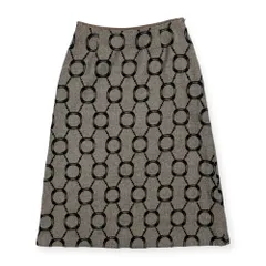 ボールジー BALLSEY トゥモローランド 総柄 シルク混 ウール タイトスカート サイズ 36 /日本製