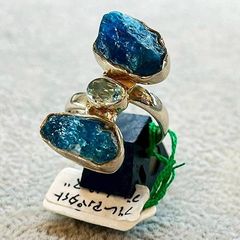 天然石アパタイトスターリングシルバー オーダーメイドリング - メルカリ