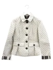 バーバリー ロンドン BURBERRY LONDON キルティング ジャケット グレー系 38 アウター 上着 ☆AA★