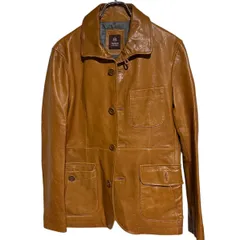 B061 TAKEO KIKUCHI タケオキクチ レザー ジャケット アウター カーキ 羊革 レディース 2