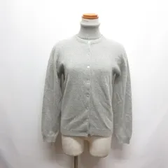 オゾック OZOC カシミヤ100％ アンサンブル ニット 38 杢グレー 長袖カーディガン タートルネック半袖カットソー