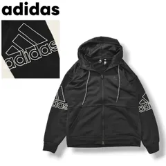 アディダス adidas ビッグロゴ スウェット フーディー OT 黒 ♪