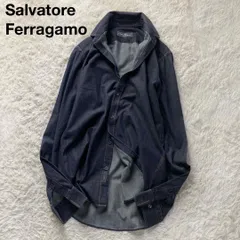 サルヴァトーレフェラガモ　デニムシャツ　ロングスリーブ　長袖　イタリア製　Sサイズ Salvatore Ferragamo レディース