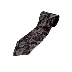 【Christian Dior MONSIEUR】 フラワー レトロ 総柄ネクタイ B-206