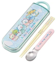 新品 スケーター(Skater) 子供用 お弁当 箸 スプーンセット スライド式 抗菌 キッズ 日本製 すみっコぐらし しろくまふるさと 女の子 CCA1AG
