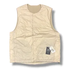 参考上代33000円 未使用 TAION 24AW DOWN REVERSIBLE VEST ダウンリバーシブルベスト  タイオン 243-91403 ベージュ 3 （99471A）