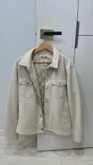 ZARA ザラ アイボリー スウェード キルティング ジャケット L