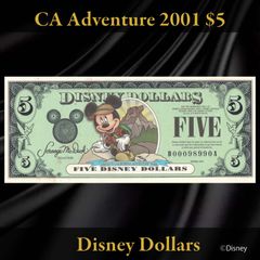 ディズニーダラー 2001年 5ドル ミッキー／カリフォルニア