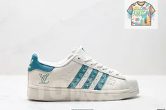 Adidas Originals Superstar アディダス クローバー シェルトゥーム ‘DIY’シリーズ ローカット クラシック ユニバーサル レジャー スニーカー2-WTO輸入-RZO68