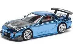 【新品】ミニカー 1/64 MAZDA RX-7 RE-AMEMIYA WIDEBODY(ブルークローム) [PR640223]