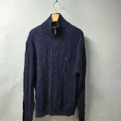 ポロ Mサイズ ハーフジップニット