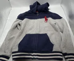 【新入荷!!】☆組み合わせで10%off☆ ポロ ラルフローレン キッズ ジップアップパーカー 7 120cm（872）