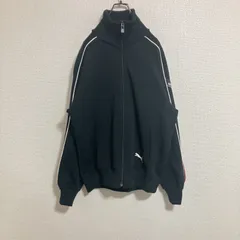 【稀少】90s PUMA プーマ　刺繍　トラックジャケット　ヒットユニオン　黒　O