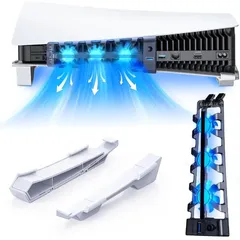 NexiGo PS5 水平スタンド （ミニマルデザイン）Playstation5 ディスク ＆ デジタルエディション 対応LEDライト内蔵 USBポート増設 インストール 簡単 ホワイト