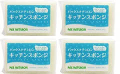 【4個】太陽油脂 パックスナチュロン キッチンスポンジ ナチュラル 台所用スポンジのサムネイル