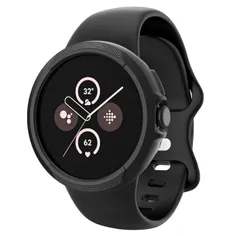 Spigen Google Pixel Watch 3 / 2 / 1 41mm ケース 落下 衝撃吸収 簡易な取り付け シンプル スリム 軽量 すり傷 防止 保護カバー リキッド・エア ACS03073 (マット・ブラック)