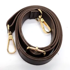 ショルダーストラップ　バッグ　肩ひも　ダークブラウン　茶　コサッシュ　がま口　ポシェット　紐　ハンドメイド  布 革 ポーチ 和洋材料　手芸 金具 パーツ  資材 手作り 材料 素材 作製 財布  角形 裁縫 専門 送料無料　ポーチ　DIY