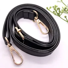 ショルダーストラップ　バッグ　肩ひも　ブラック　黒　コサッシュ　がま口　ポシェット　紐　ハンドメイド  布 革 ポーチ 和洋材料　手芸 金具 パーツ  資材 手作り 材料 素材 作製 財布  角形 裁縫 専門 送料無料　ポーチ　DIY