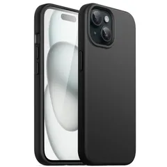 【新着商品】JETech iPhone 15 Plus 6.7インチ用 シリコンケース シルキーソフトタッチフルボディ保護ケース耐衝撃カバー (ブラック)