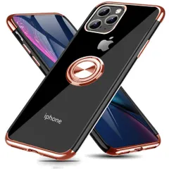 【在庫セール】iPhone 12 Pro 用 ケース iPhone 12 用 ケース リング付き クリア 透明 TPU 耐衝撃 車載ホルダー対応 スタンド機能 防塵 薄型 軽量 落下防止 一体型 変形防止 全面保護カバー アイフォン 12P/12 用 ケース