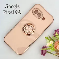 Google pixel 9a ケース カバー リングホルダー付：ピーチピンク ☆おまけガラスフィルム付のサムネイル
