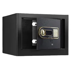 金庫 家庭用12.4L 防犯金庫 A4ファイル横収納可能 緊急電池ボックス付き テンキー式 床・壁に固定可能 緊急キー付き 事務所 店 日?取扱説明書 (12.4L) 1