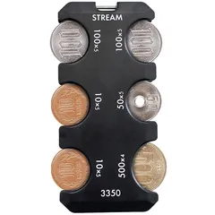 【10円?50円?100円?500円を3350円収納】富士登山 コインホルダー2 コインケース 小銭入れ 携帯用 STREAM (【単品】コインホルタ?ー, ブラック) 0