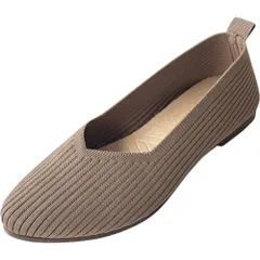 ☆ 09.GREIGE ☆ L(24-24.5cm) ☆ ニットパンプス ニットパンプス 痛くない ニット シューズ パンプス フラットシューズ ぺたんこ レディース靴 コンフォートシューズ ローヒール 婦人靴 くつ ニット素材 フォーマル
