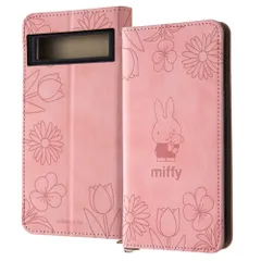 【在庫セール】イングレム Google Pixel 7a ケース 手帳型 キャラクター グーグルピクセル7a Pixel7a ミッフィー 耐衝撃 かわいい スマホケース 手帳型レザーケース Raffine ミッフィー_ピンクフラワー IJ-BGP7ADML2P