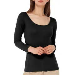 [グンゼ] インナー Tuche トゥシェ INTIMATE 着るコスメ 綿100% 8分袖 TC4046 レディース ブラック L 1