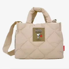 SNOOPY   キルト生地   ２way   トートバッグ   ショルダーバッグ
