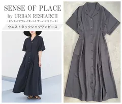 SENSE OF PLACE by URBAN RESEARCH アーバンリサーチ 25SS ウエストタックシャツワンピース スタイルアップ 小顔見せ効果 ウエストゴム S