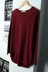 W(M) マイケルコース ニット バーガンディ ロング ONE PIECE -15C5A