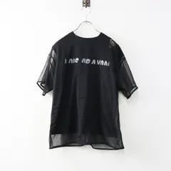 ロイスクレヨン Lois CRAYON エンボス加工 チュール レイヤード カットソー M｜ブラック トップス プルオーバー 半袖【2400014682175】のサムネイル