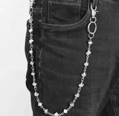 ヴィンテージパンク ダイスベルトチェーン 韓国ストリート Y2K アクセサリー