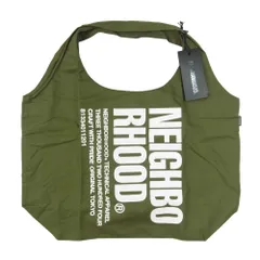 NEIGHBORHOOD ネイバーフッド 22SS 221GONH-CG01 ID . TOTE / C-LUGGAGE ロゴプリント コットントート バッグ エコバッグ OLIVE DRAB【新古品】【未使用】【中古】