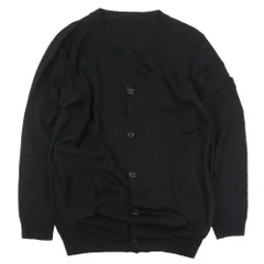COMME des GARCONS コムデギャルソン ED-N005 ニットカーディガン ウール 変形 Vネック カーディガン ブラック系 M【中古】のサムネイル