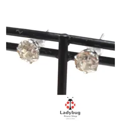 0.5ct 一粒ダイヤ風 ピアス 6爪 ラウンドデザイン スタッズ シルバーカラー レディース メンズ兼用 アクセサリー シンプル おしゃれ 未使用 美品 ギフト プレゼント ペアジュエリー 結婚式 パーティー カジュアル フォーマル対応